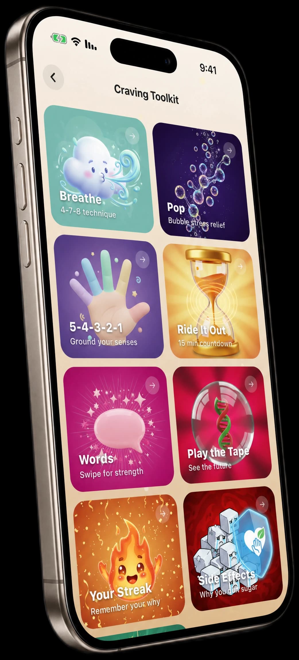 Unsweet craving-toolkit screen