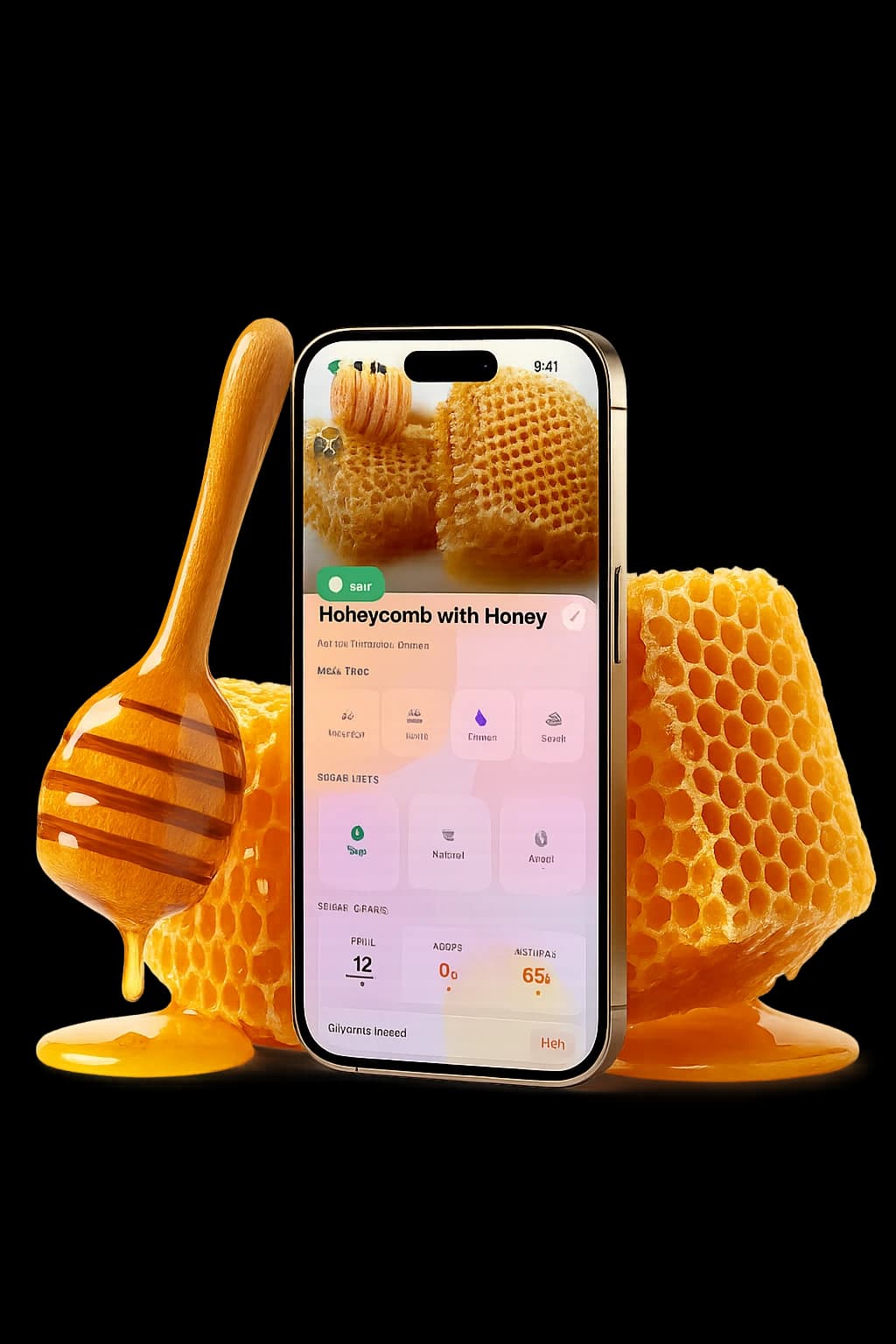 Unsweet scanning a honeycomb — the real sugar revealed